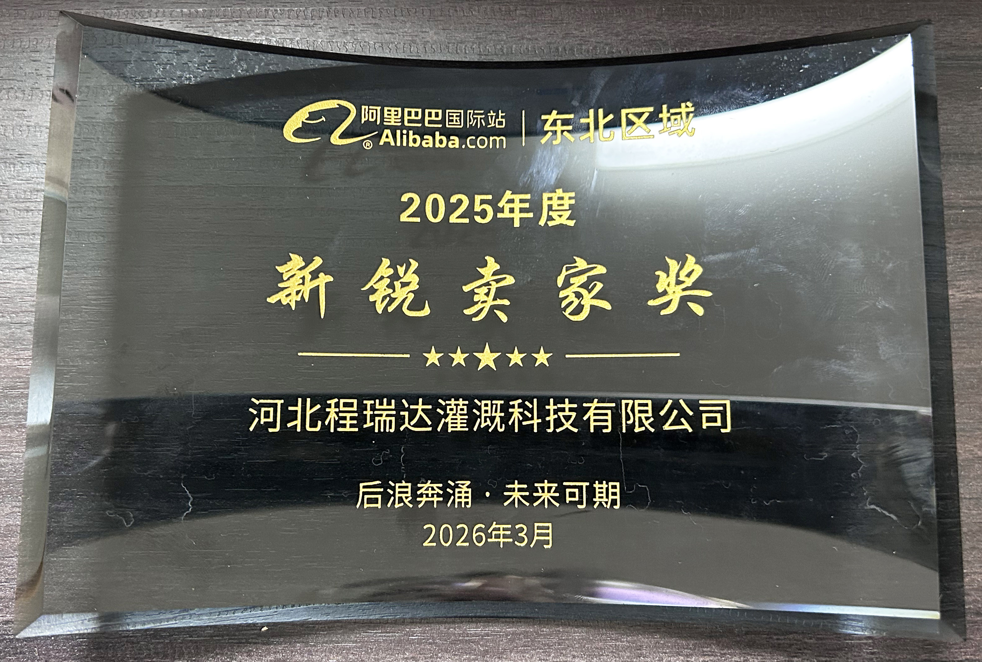 海南程瑞达灌溉 | 荣获阿里国际站新锐卖家奖